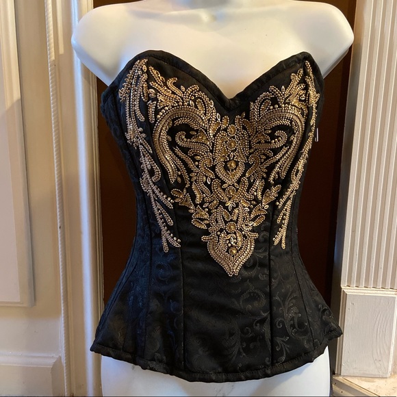 Overbust hand embroidered corset - Picture 2 of 8